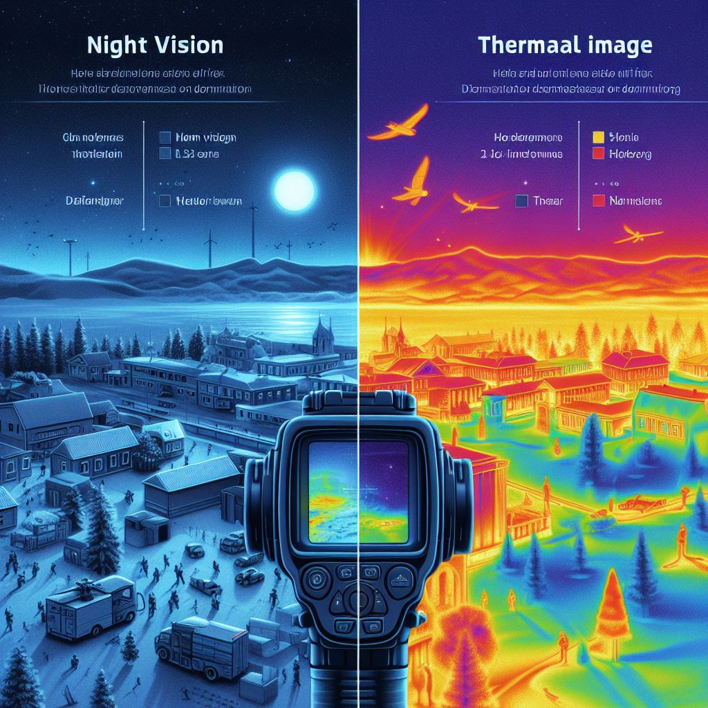 A comparison of nightvision and thermal image