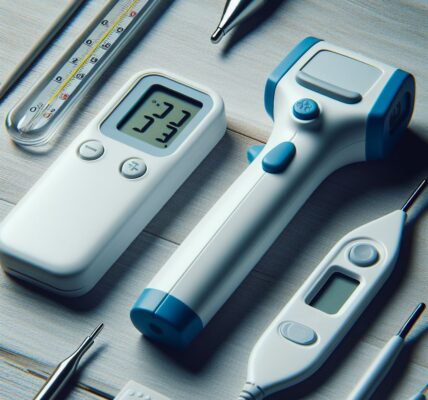 A digital thermometer, a mercury thermometer, and an infrared thermometer